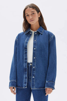 Assembly Label - Denim Belted Jacket, Heritage Blue