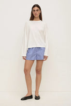 Assembly Label - Ava Stripe Poplin Short, Navy Stripe