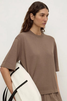 Assembly Label - Kensy Cotton Cashmere Tee, Dark Sand