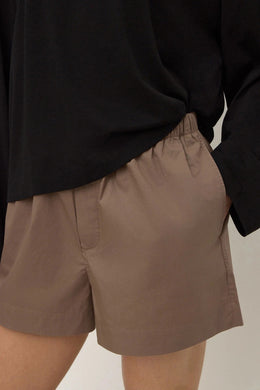 Assembly Label - Micha Poplin Short, Dark Sand