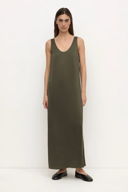 Assembly Label - Pippa Silk Tank Dress, Dark Military
