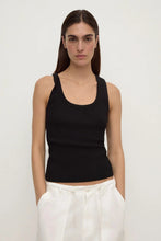 Assembly Label - Robyn Scoop Neck Rib Tank, Black