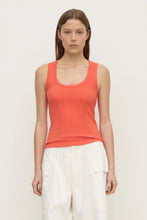 Assembly Label - Robyn Scoop Neck Rib Tank, Dahlia