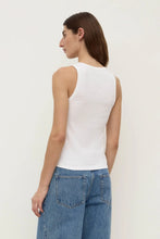 Assembly Label - Robyn Scoop Neck Rib Tank, White