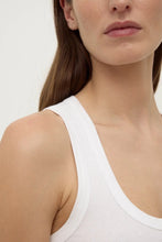 Assembly Label - Robyn Scoop Neck Rib Tank, White