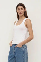 Assembly Label - Robyn Scoop Neck Rib Tank, White