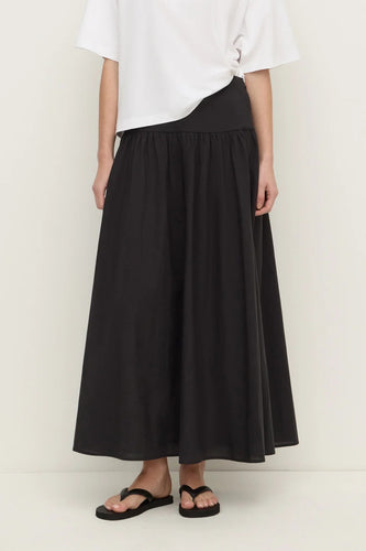 Assembly Label - Sarah Cotton Maxi Skirt, Black