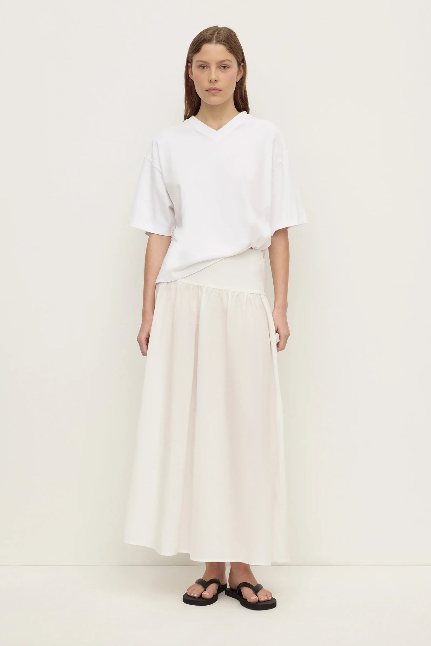 Assembly Label - Sarah Cotton Maxi Skirt, White