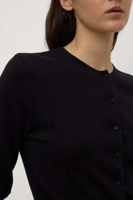 Assembly Label - Tilly Cotton Cashmere Cardigan, Black