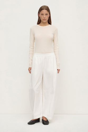 Assembly Label - Lola Barrel Pant, White