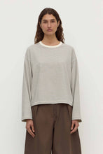 Assembly Label - Malone Stripe Wide Sleeve Tee, Cream/Black