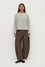 Assembly Label - Malone Stripe Wide Sleeve Tee, Cream/Black