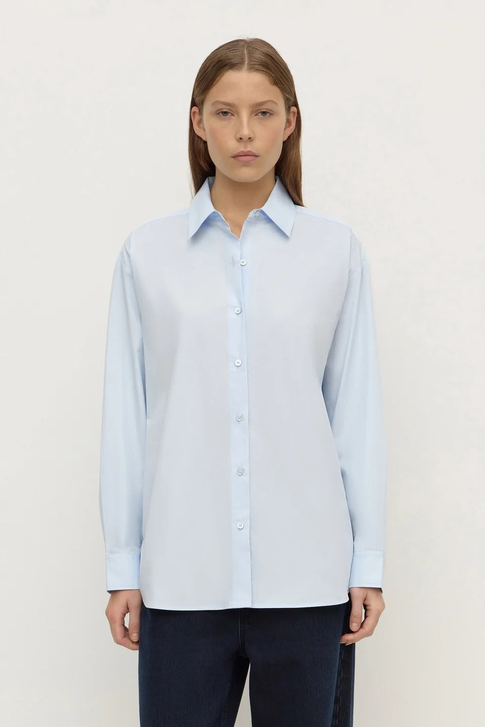 Assembly Label - Micha Poplin Shirt, Powder Blue