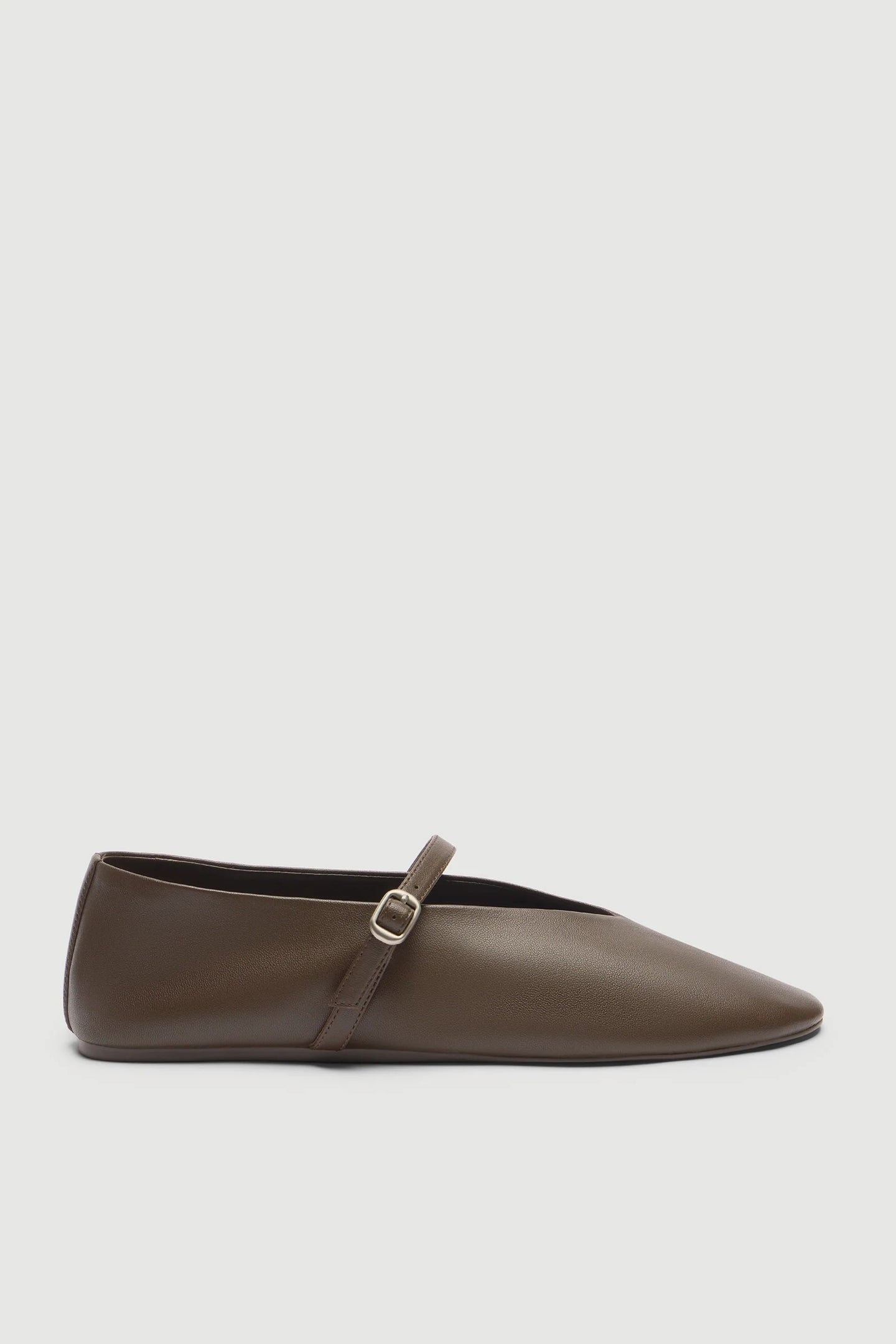 Assembly Label - Millie Leather Ballet Flat, Walnut