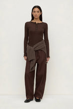 Assembly Label - Nora Merino Wool Henley, Ganache