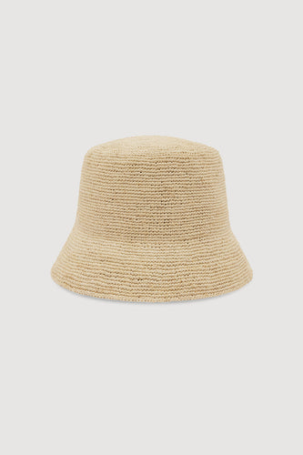 Assembly Label - Raffia Short Brim Hat, Natural