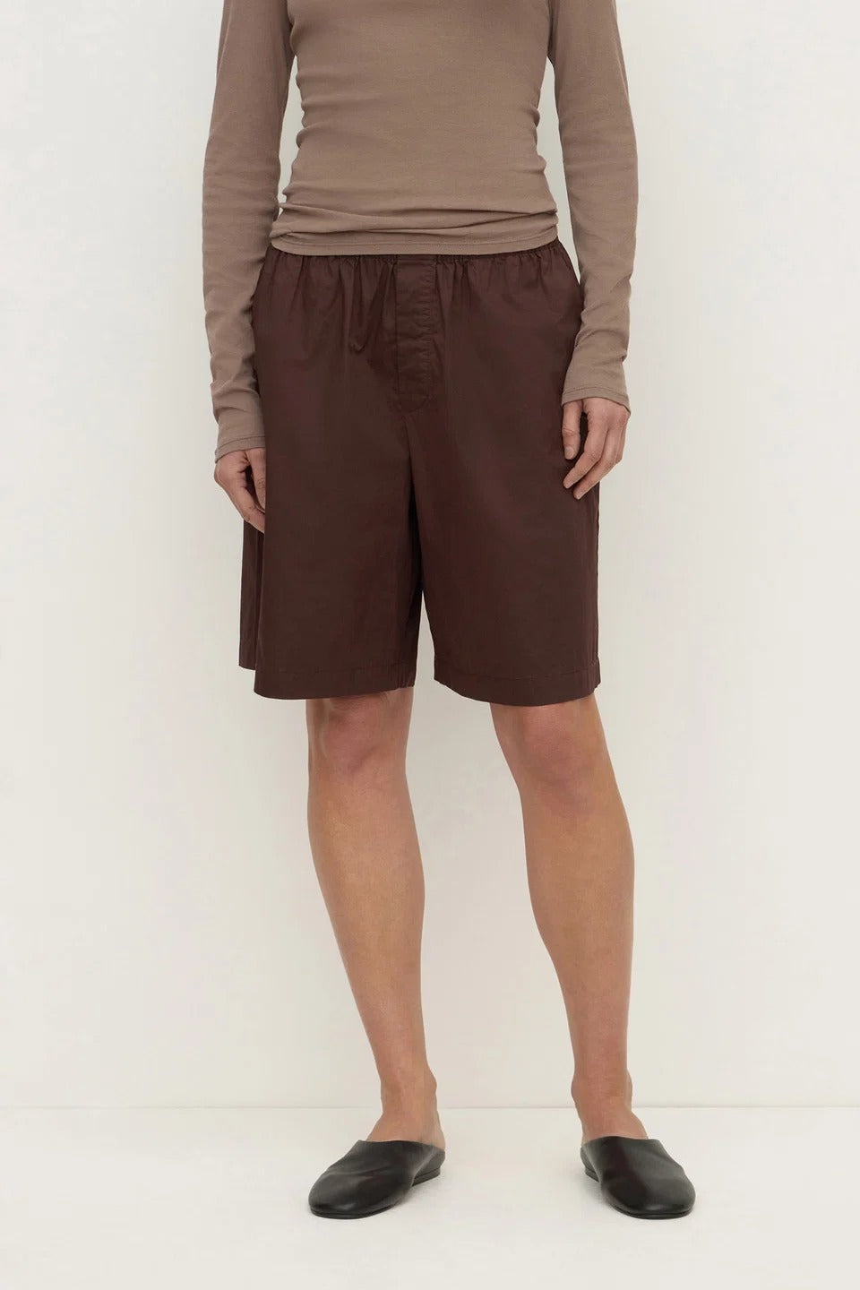 Assembly Label - Riley Poplin Short, Ganache