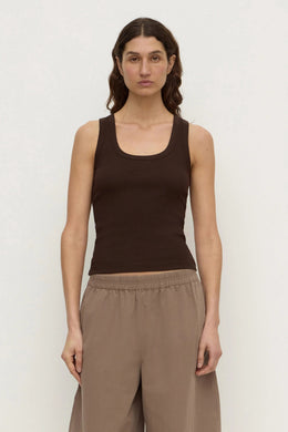 Assembly Label - Robyn Scoop Neck Rib Tank, Ganache