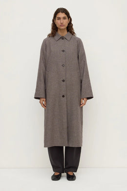 Assembly Label - Solana Wool Coat, Brown/Black Check