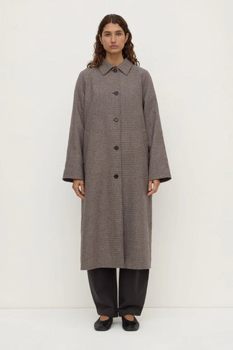 Assembly Label - Solana Wool Coat, Brown/Black Check