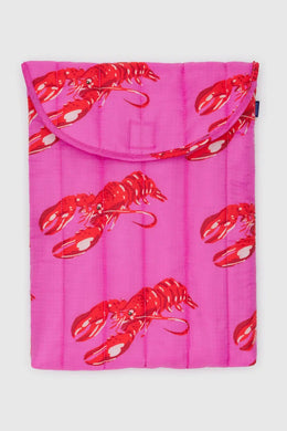 Baggu - Puffy Laptop Sleeve 16”, Pink Lobster