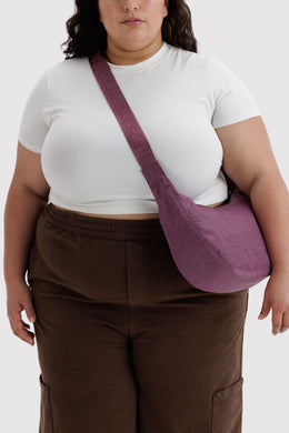 Baggu - Medium Nylon Crescent Bag, Wild Plum
