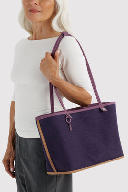 Baggu - Medium Nylon Reversible Tote, Wild Plum Mix