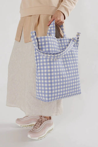 Baggu - Duck Bag, Blue Pixel Gingham