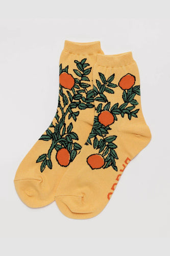 Baggu - Crew Sock, Orange Tree