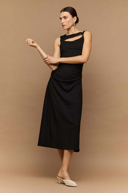 Staple the Label - Lyric Cut Out Midi Dress, Black