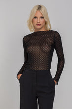 Blak - Gigi Top, Black Quatrefoil