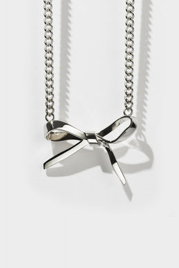 Meadowlark - Large Bow Necklace, Sterling Silver