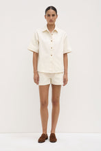 Assembly Label - Boxy Denim Short Sleeve Shirt, Ecru