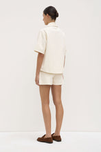 Assembly Label - Boxy Denim Short Sleeve Shirt, Ecru