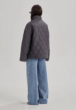 Commoners - Womens Quilted Wrap Jacket, Charcoal