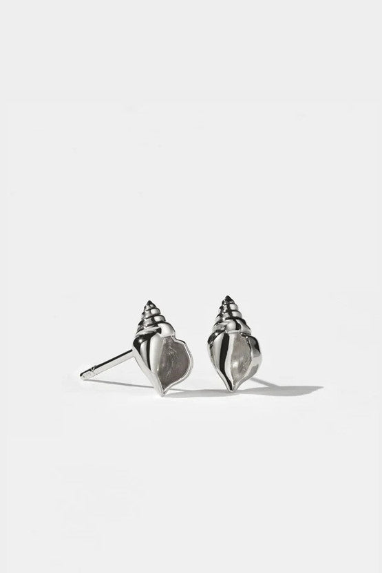 Meadowlark - Conch Stud Earrings, Sterling Silver