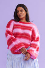 Ruby - Josie Sweater, Pink and Red Stripe