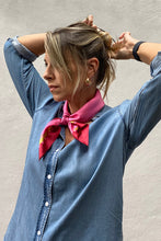 Dark Hampton - The Carter Petite Silk Scarf, Pink Multi