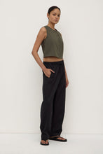 Assembly Label - Cherri Button Front Top, Moss