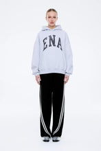 Ena Pelly - Collegiate Oversized Hoodie, Mid Grey Marle