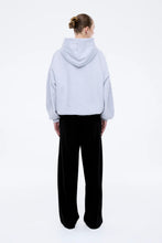 Ena Pelly - Collegiate Oversized Hoodie, Mid Grey Marle