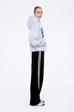 Ena Pelly - Collegiate Oversized Hoodie, Mid Grey Marle