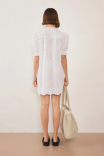 Commonplace – Afternoon Swim Puff Sleeve Dress, Cream Broiderie