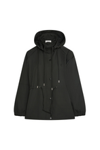 Commonplace - Pull In Nylon Windbreaker, Black