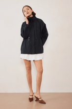 Commonplace - Pull In Nylon Windbreaker, Black