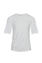 Commonplace - Ruched SS Tee, Ivory