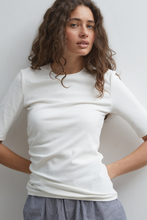 Commonplace - Ruched SS Tee, Ivory