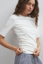 Commonplace - Ruched SS Tee, Ivory