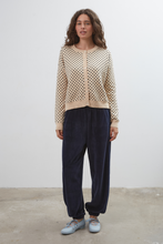 Commonplace - Dawn Cotton Cardigan, Beige Polka Dot