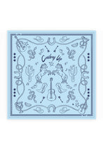 Dark Hampton x Kaylee Bell, Petite Silk Scarf, Cowboy Up Blue